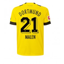 Borussia Dortmund Donyell Malen #21 Hjemmedrakt 2022-23 Kortermet